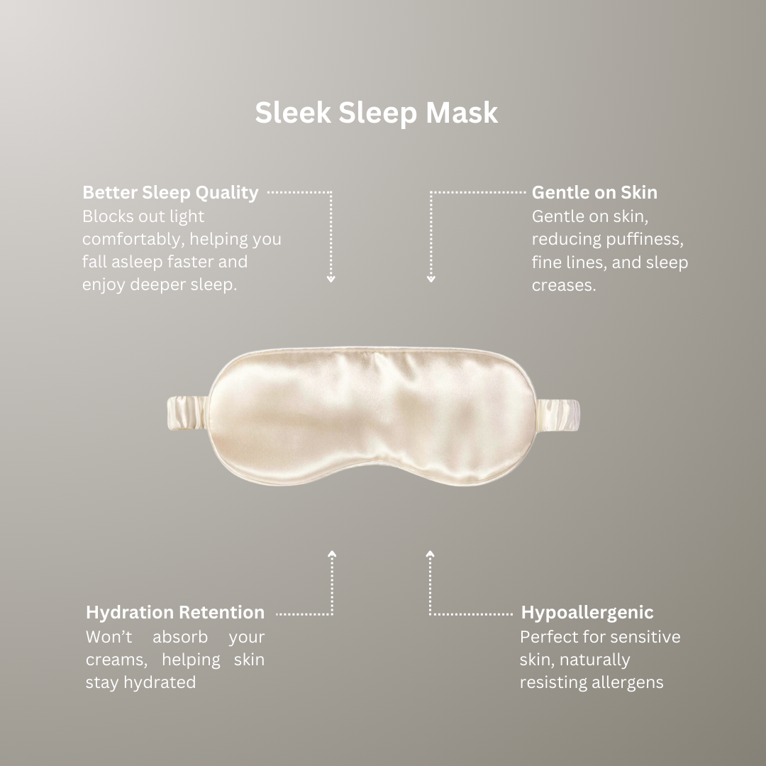 Mulberry Silk Sleep Mask | 22-Momme OEKO-TEX | Sleek