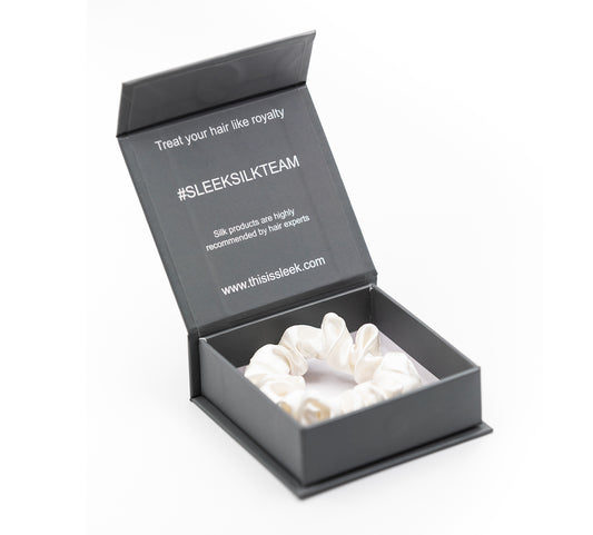 Set of 2 Classic Silk Midi Scrunchies