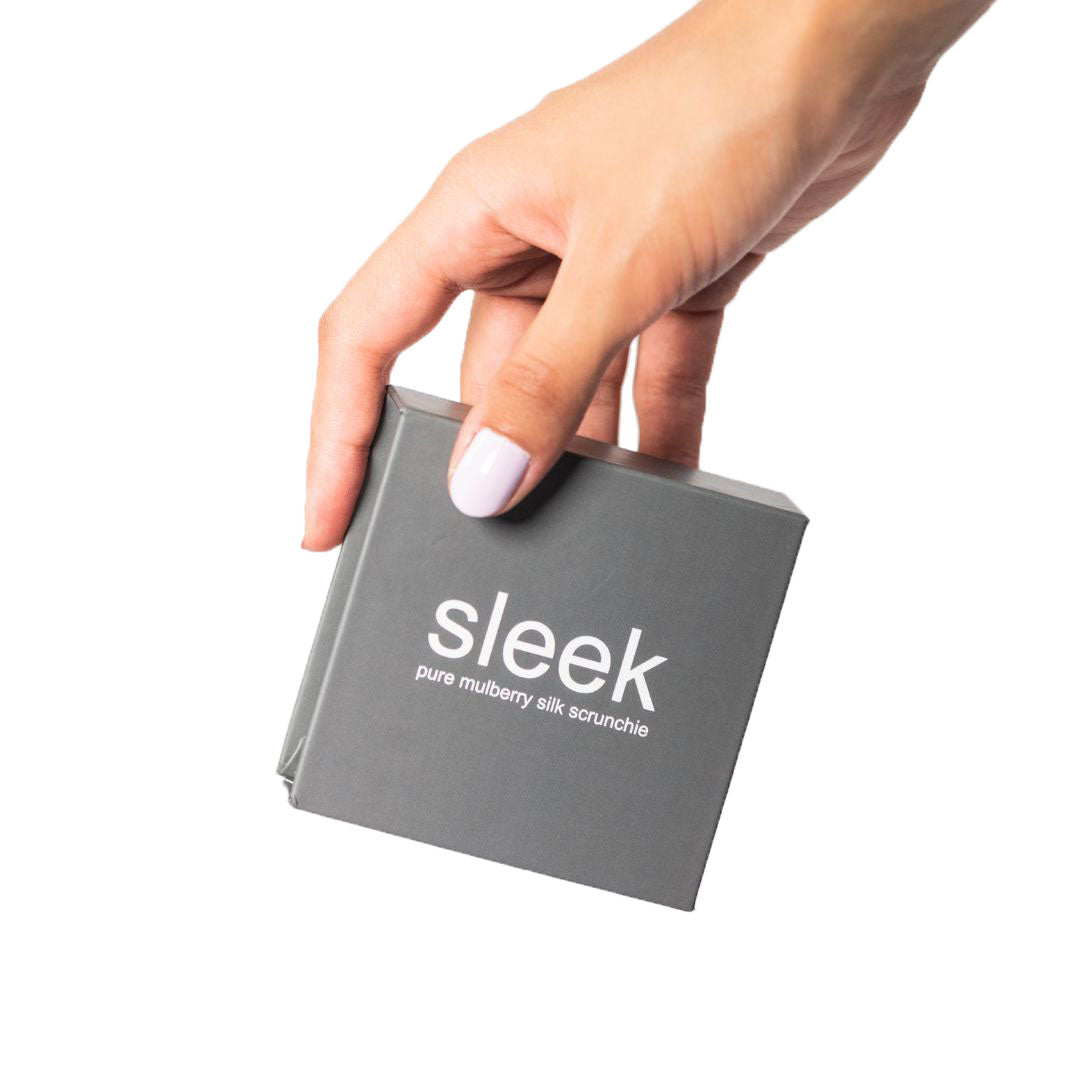 White Silk Large Scrunchie