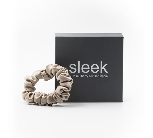 Champagne Silk Midi Scrunchie