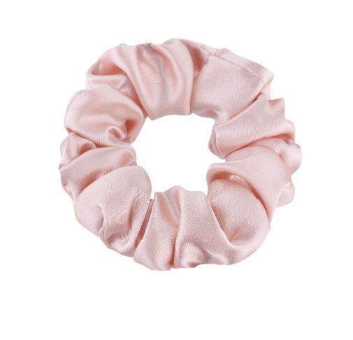 Pink Silk Large Scrunchie